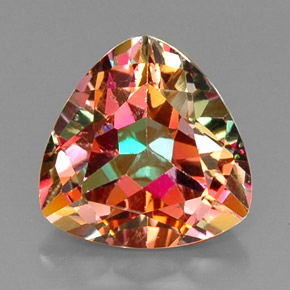 Topazio azotic naturale multicolore da 11,44 ct, trillion, VVS-VS