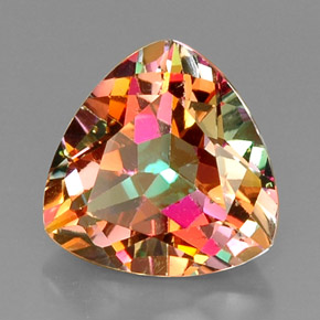 Topazio azotic naturale multicolore da 11,44 ct, trillion, VVS-VS