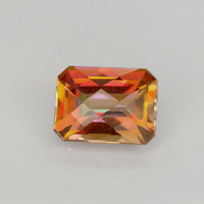 Topazio azotic naturale multicolore da 1,86 ct, taglio smeraldo, VVS-VS