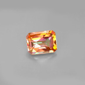 Topazio azotic naturale multicolore da 1,98 ct, taglio smeraldo, VS