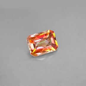 Topazio azotic naturale multicolore da 1,85 ct, taglio smeraldo, VVS-VS