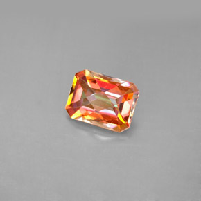 Topazio azotic naturale multicolore da 1,85 ct, taglio smeraldo, VVS-VS