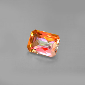 Topazio azotic naturale multicolore da 1,92 ct, taglio smeraldo, VS