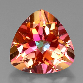 Topazio azotic naturale multicolore da 11,79 ct, trillion, VVS-VS