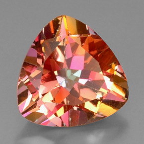 Topazio azotic naturale multicolore da 11,79 ct, trillion, VVS-VS