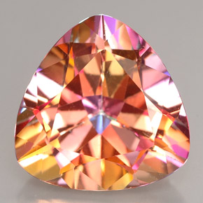 Topazio azotic naturale multicolore da 11,98 ct, trillion, VVS