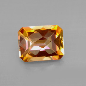 Topazio azotic naturale multicolore da 2,66 ct, taglio smeraldo, VVS-VS