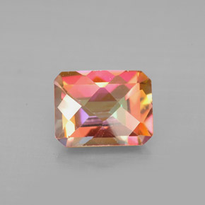 Topazio azotic naturale multicolore da 2,56 ct, taglio smeraldo, VS