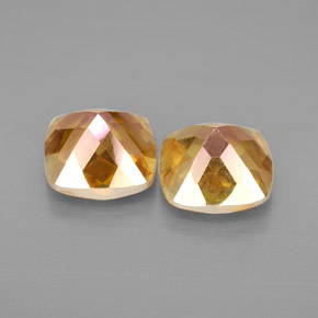 Topazio azotic naturale multicolore da  ct, taglio a cuscino, VVS