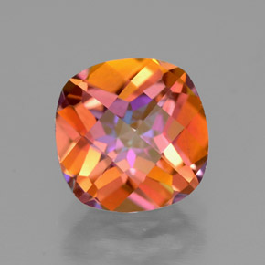 Topazio nitrico Arcobaleno superiore naturale da 2.56 ct, Taglio a cuscino, VVS