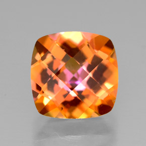 Topazio azotic naturale multicolore da 3,00 ct, taglio a cuscino, VVS-VS