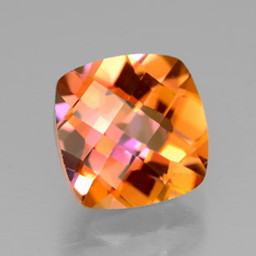 Topazio azotic naturale multicolore da 3,00 ct, taglio a cuscino, VVS-VS