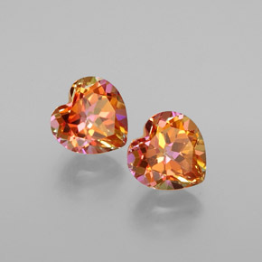 Gemme di Topazio nitrico Arcobaleno multicolore naturale da  ct, A forma di cuore, VVS-VS