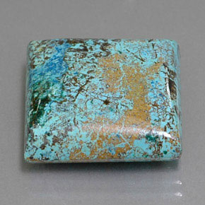 Azzurrite naturale blu da 18,13 ct, quadrato, opaco