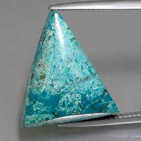 Azzurrite Blu multicolore naturale da 14.55 ct, Taglio trillion, Opaco