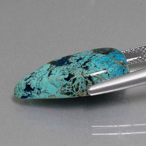 Azzurrite Blu multicolore naturale da 7.05 ct, Forma a pera, Opaco