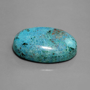 Azzurrite naturale blu da 48,69 ct, taglio ovale, opaco