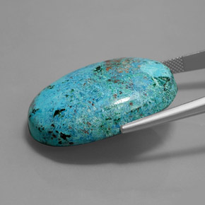 Azzurrite naturale blu da 48,69 ct, taglio ovale, opaco