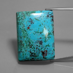 Azzurrite Blu multicolore naturale da 46.93 ct, Taglio a baguette, Opaco