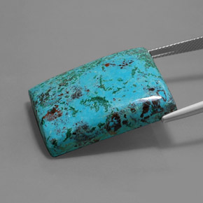 Azzurrite Blu multicolore naturale da 46.93 ct, Taglio a baguette, Opaco