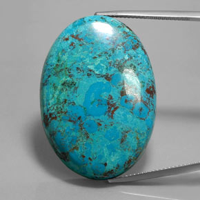 Azzurrite naturale blu da 44,49 ct, taglio ovale, opaco
