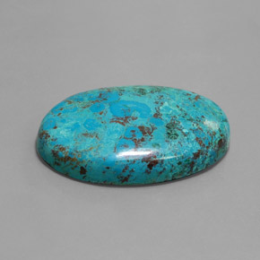 Azzurrite naturale blu da 44,49 ct, taglio ovale, opaco