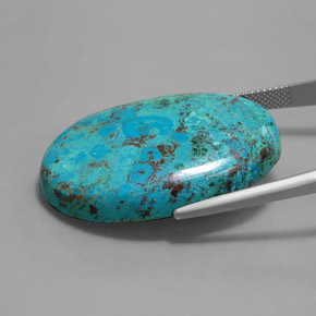 Azzurrite naturale blu da 44,49 ct, taglio ovale, opaco