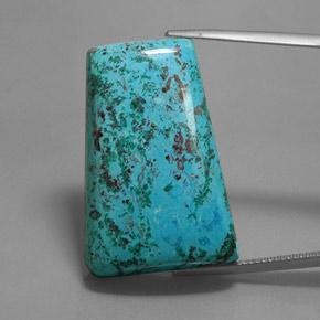 Azzurrite naturale blu da 37,80 ct, baguette, opaco