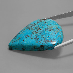 Azzurrite Blu multicolore naturale da 36.64 ct, Forma a pera, Opaco