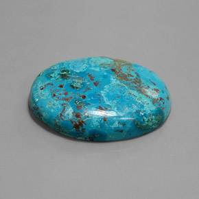 Azzurrite naturale blu da 56,83 ct, taglio ovale, opaco