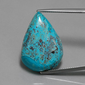 Azzurrite Blu multicolore naturale da 17.80 ct, Forma a pera, Opaco