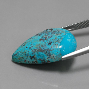 Azzurrite Blu multicolore naturale da 17.80 ct, Forma a pera, Opaco