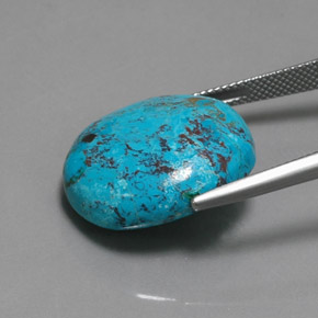 Azzurrite Blu multicolore naturale da 19.59 ct, Taglio ovale, Opaco