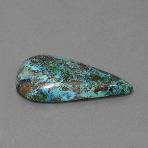 Azzurrite naturale blu da 26,58 ct, taglio a pera, opaco