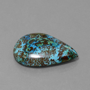 Azzurrite naturale blu da 22,72 ct, taglio a pera, opaco