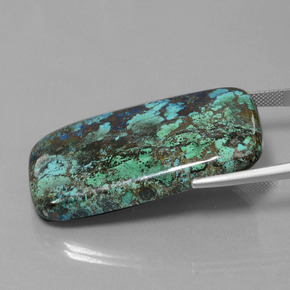 Azzurrite blu multicolore naturale da 76,94 ct, taglio a cuscino, opaco