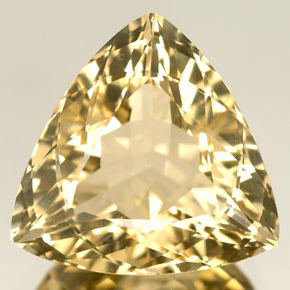 Berillo naturale giallo da 5,34 ct, trillion, VVS
