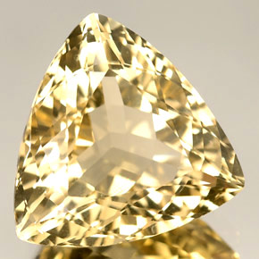 Berillo naturale giallo da 5,34 ct, trillion, VVS