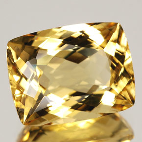 Berillo Giallo oro naturale da 6.89 ct, Taglio a cuscino, VVS