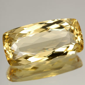 Berillo naturale giallo da 4,87 ct, taglio a cuscino, IF