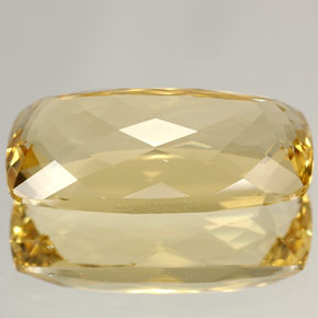 Berillo naturale giallo da 4,87 ct, taglio a cuscino, IF