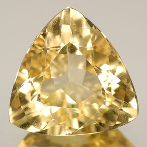Berillo naturale giallo da 2,71 ct, trillion, VVS
