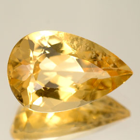 Berillo naturale giallo da 4,51 ct, taglio a pera, VS