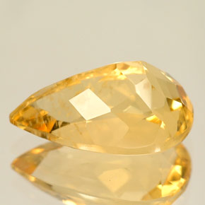 Berillo naturale giallo da 4,51 ct, taglio a pera, VS