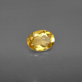 Berillo naturale giallo da 0,95 ct, taglio ovale, VVS-VS