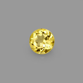 Berillo Giallo oro naturale da 0.66 ct, Taglio rotondo, VVS