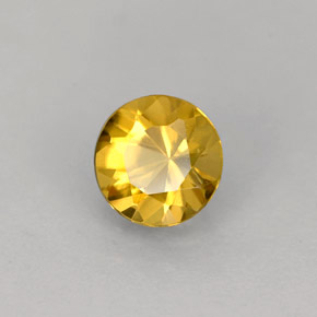 Berillo naturale giallo da 0,62 ct, taglio rotondo, VS