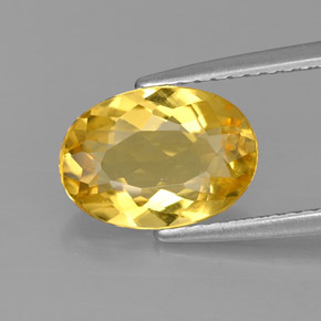 Berillo Giallo oro naturale da 1.91 ct, Taglio ovale, VVS-VS