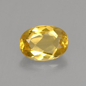 Berillo giallo oro naturale da 0,68 ct, taglio ovale, VVS-VS