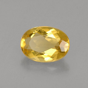 Berillo giallo oro naturale da 0,68 ct, taglio ovale, VVS-VS
